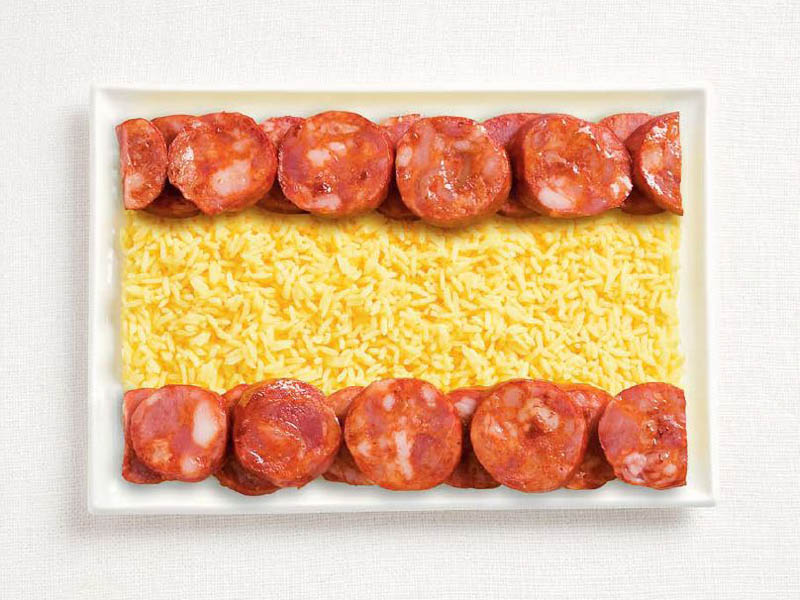 spain-flag-made-from-food